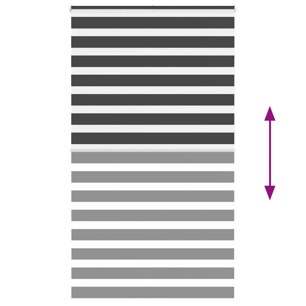 Zebra Blind Black 135x230 cm Fabric Width 130,9 cm Polyester