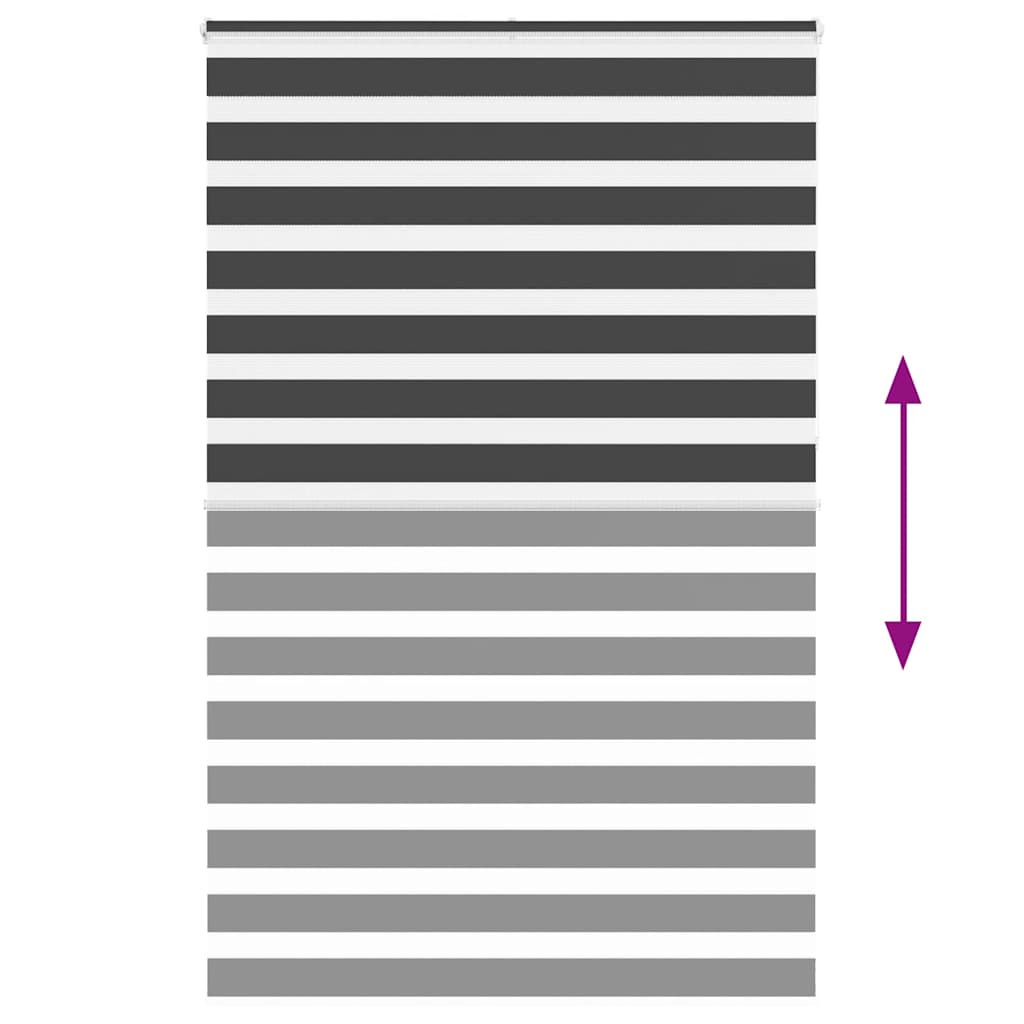 Zebra Blind Black 145x230 cm Fabric Width 140,9 cm Polyester