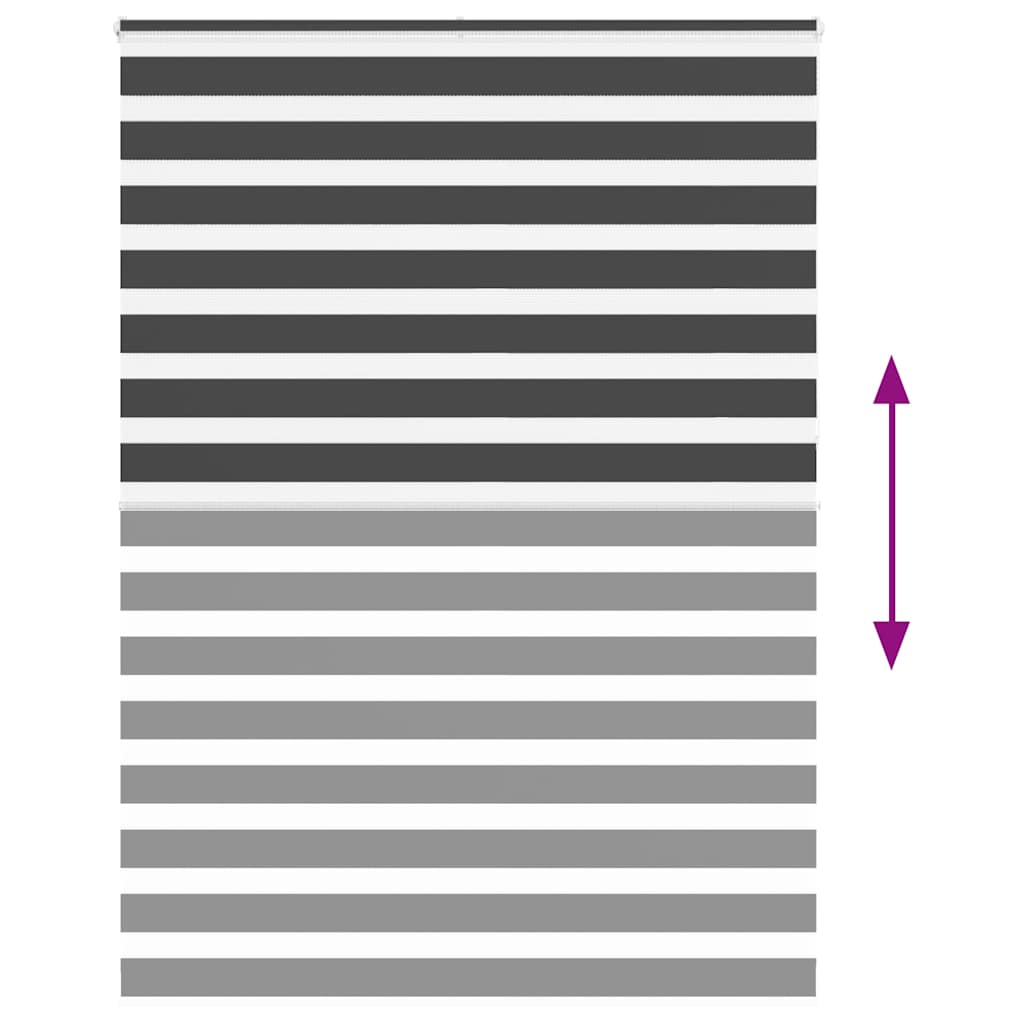 Zebra Blind Black 160x230 cm Fabric Width 155,9 cm Polyester