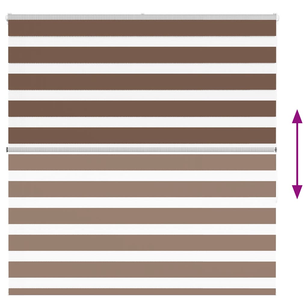 Zebra Blind Brown 150x150 cm Fabric Width 145,9 cm Polyester