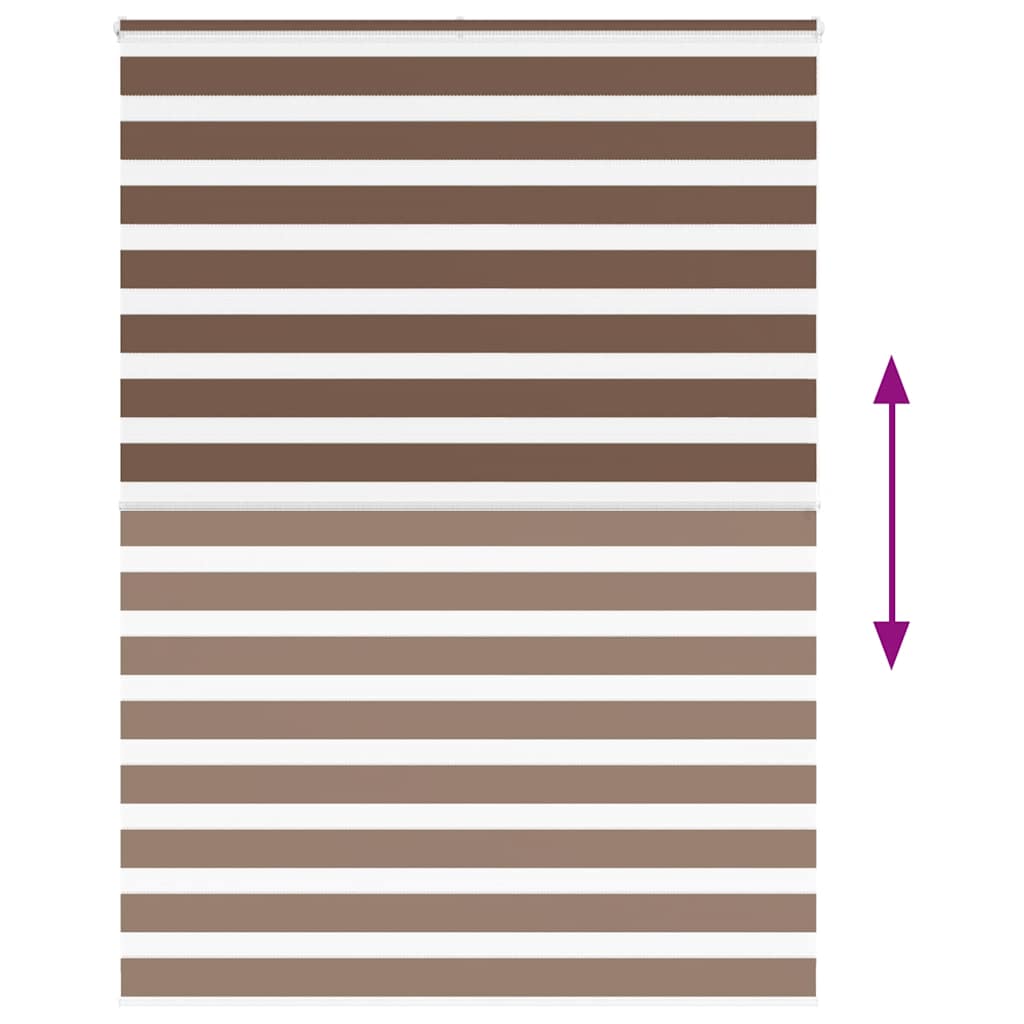Zebra Blind Brown 165x200 cm Fabric Width 160,9 cm Polyester
