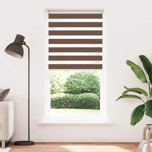 Zebra Blind Brown 95x230 cm Fabric Width 90.9 cm Polyester Zebra Blind Brown 95x230 cm Fabric Width 90.9 cm Polyester