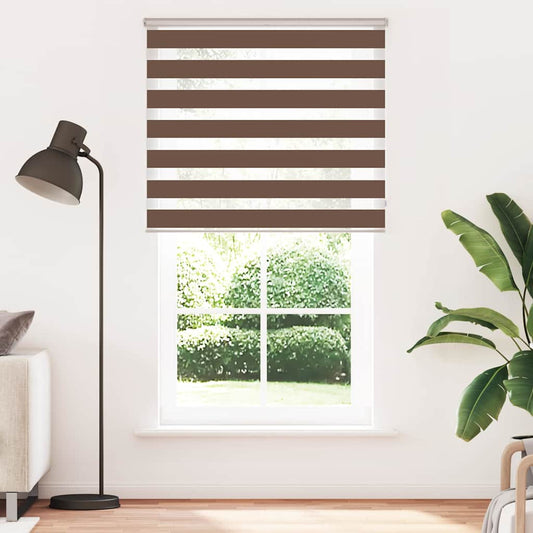 Zebra Blind Brown 125x230 cm Fabric Width 120.9 cm Polyester Zebra Blind Brown 125x230 cm Fabric Width 120.9 cm Polyester