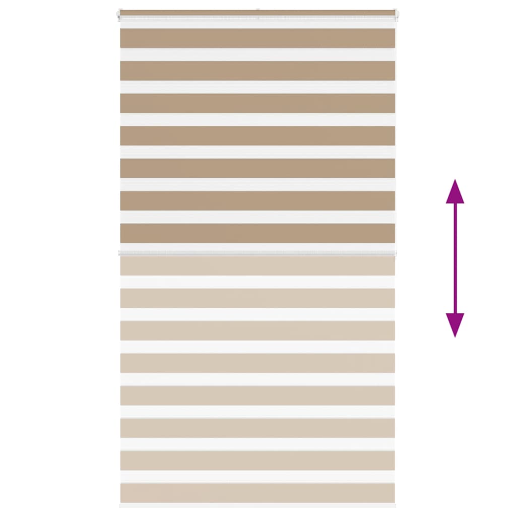 Zebra Blind Sand Brown 130x200 cm Fabric Width 125.9 cm