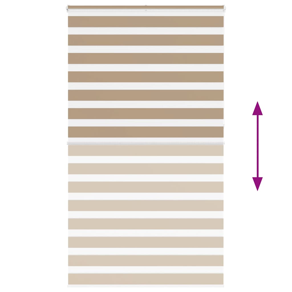 Zebra Blind Sand Brown 130x230 cm Fabric Width 125.9 cm