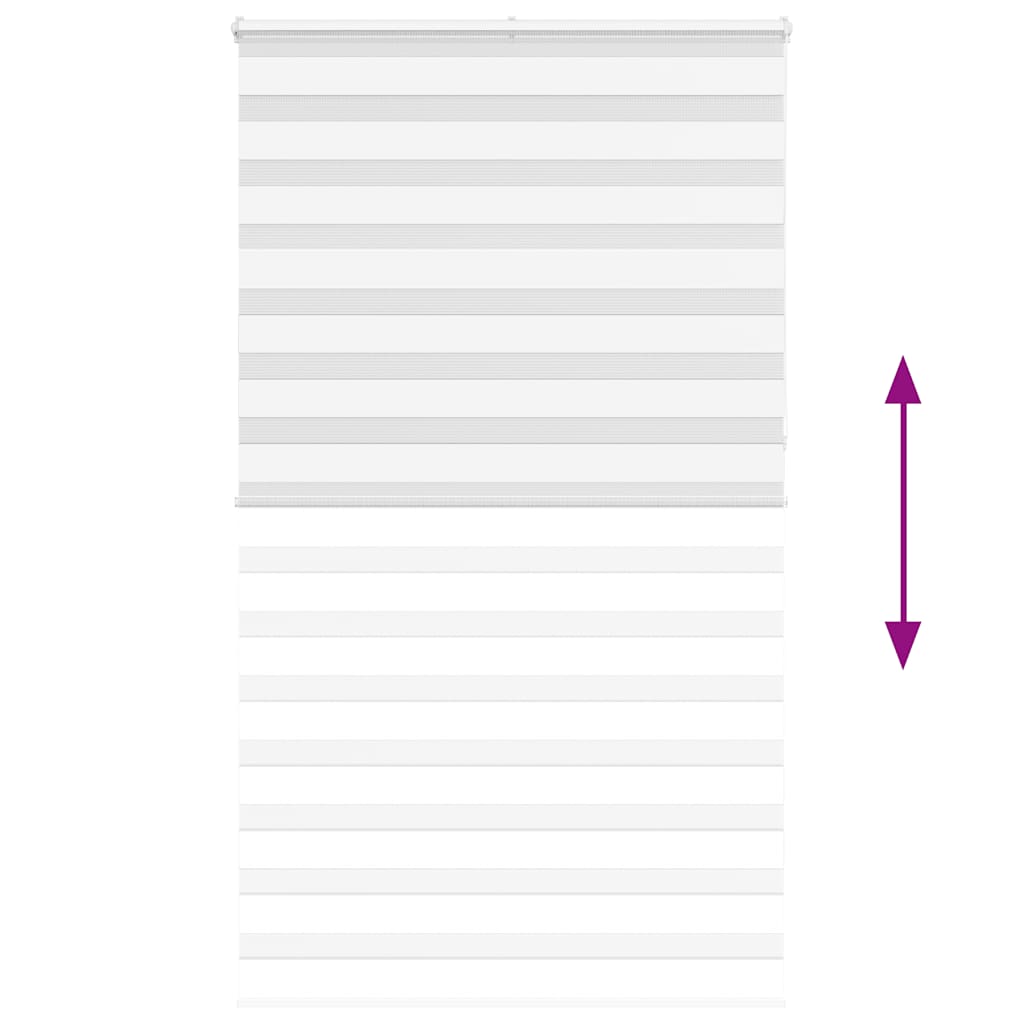 Zebra Blind White 120x230 cm Fabric Width 115,9 cm Polyester