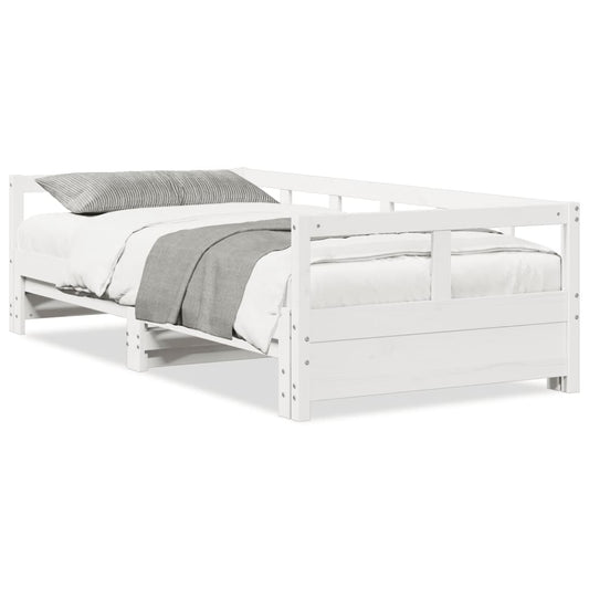 Daybed without Mattress White 90x200 cm Solid Wood Pine Daybed without Mattress White 90x200 cm Solid Wood Pine