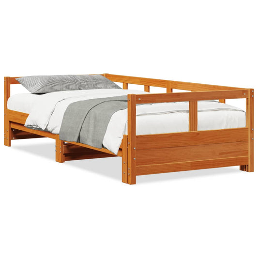 Daybed without Mattress Wax Brown 90x190 cm Solid Wood Pine Daybed without Mattress Wax Brown 90x190 cm Solid Wood Pine