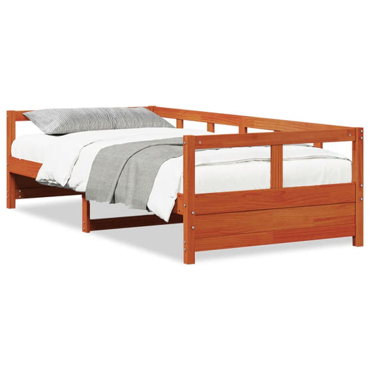 Daybed without Mattress Wax Brown 90x200 cm Solid Wood Pine Daybed without Mattress Wax Brown 90x200 cm Solid Wood Pine