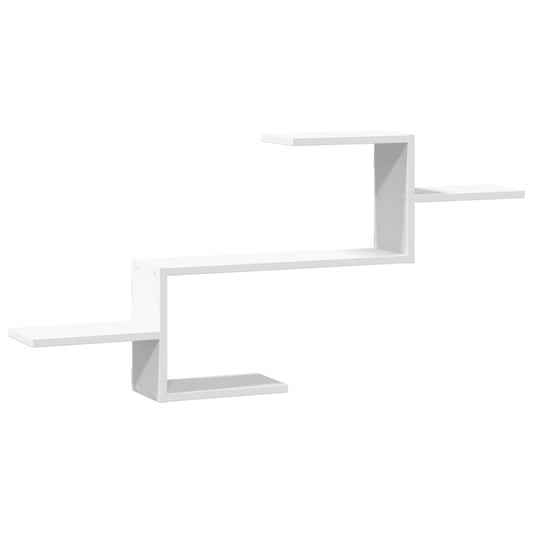 Wall Shelf White 104x15x49 cm Engineered Wood Wall Shelf White 104x15x49 cm Engineered Wood