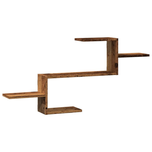 Wall Shelf Old Wood 104x15x49 cm Engineered Wood Wall Shelf Old Wood 104x15x49 cm Engineered Wood