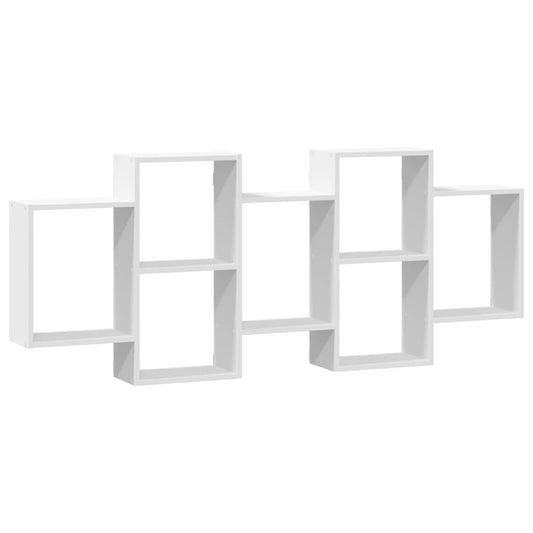 Wall Shelf White 159x18x65 cm Engineered Wood Wall Shelf White 159x18x65 cm Engineered Wood