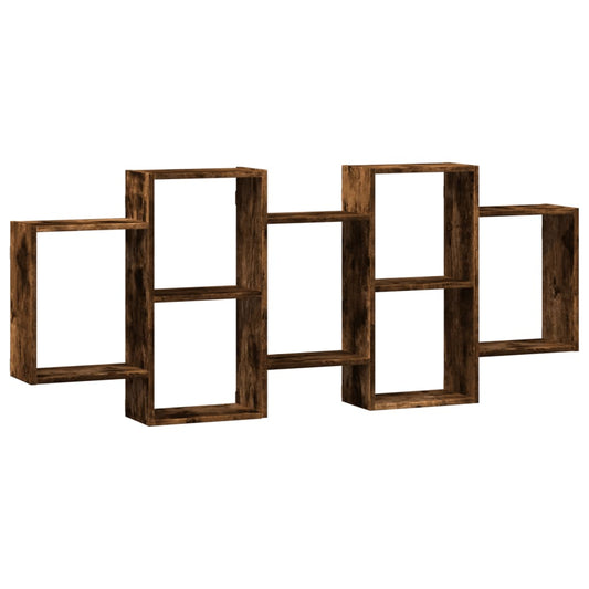 Wall Shelf Smoked Oak 159x18x65 cm Engineered Wood Wall Shelf Smoked Oak 159x18x65 cm Engineered Wood