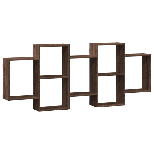 Wall Shelf Brown Oak 159x18x65 cm Engineered Wood Wall Shelf Brown Oak 159x18x65 cm Engineered Wood