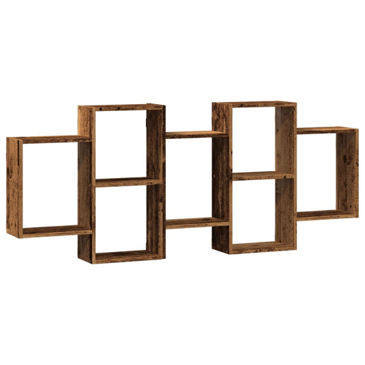 Wall Shelf Old Wood 159x18x65 cm Engineered Wood Wall Shelf Old Wood 159x18x65 cm Engineered Wood