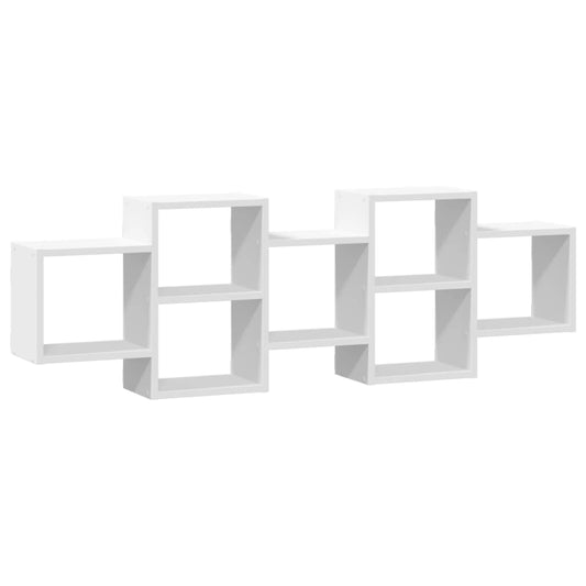 Wall Shelf White 129x18x42 cm Engineered Wood Wall Shelf White 129x18x42 cm Engineered Wood