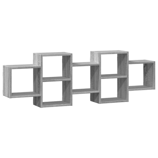 Wall Shelf Grey Sonoma 129x18x42 cm Engineered Wood Wall Shelf Grey Sonoma 129x18x42 cm Engineered Wood