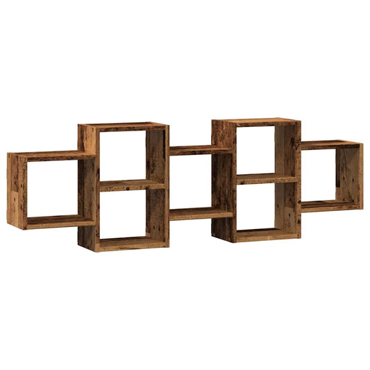 Wall Shelf Old Wood 129x18x42 cm Engineered Wood Wall Shelf Old Wood 129x18x42 cm Engineered Wood