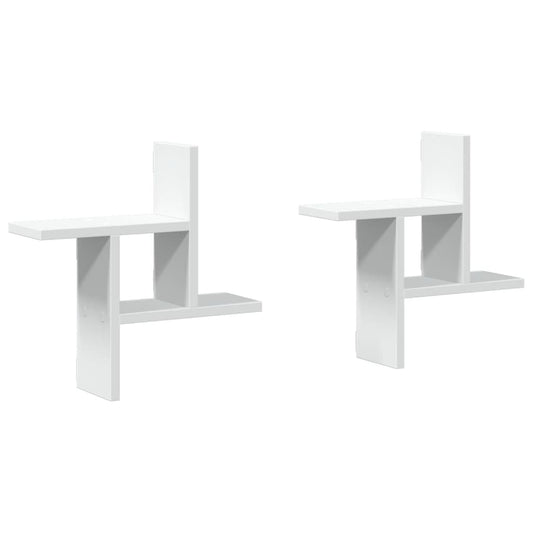Wall Shelves 2 pcs White 38x12x38 cm Engineered Wood Wall Shelves 2 pcs White 38x12x38 cm Engineered Wood
