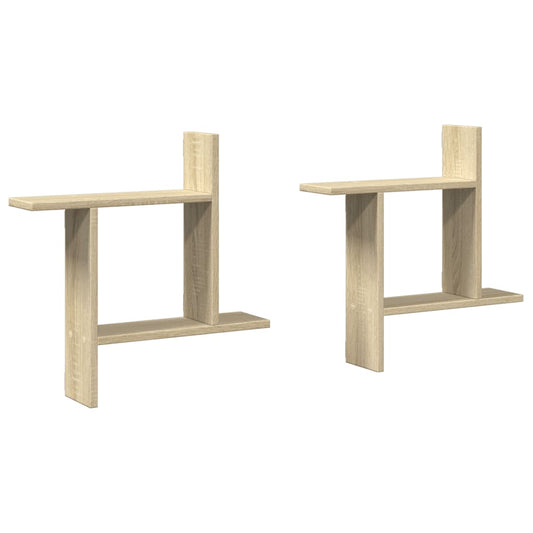 Wall Shelves 2 pcs Sonoma Oak 50x12x50 cm Engineered Wood Wall Shelves 2 pcs Sonoma Oak 50x12x50 cm Engineered Wood