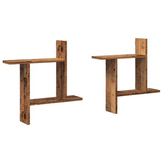 Wall Shelves 2 pcs Old Wood 50x12x50 cm Engineered Wood Wall Shelves 2 pcs Old Wood 50x12x50 cm Engineered Wood