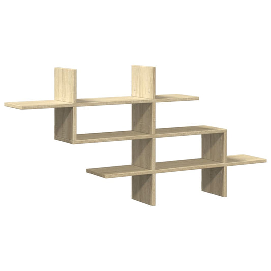 Wall Shelf Sonoma Oak 124.5x18x60.5 cm Engineered Wood Wall Shelf Sonoma Oak 124.5x18x60.5 cm Engineered Wood