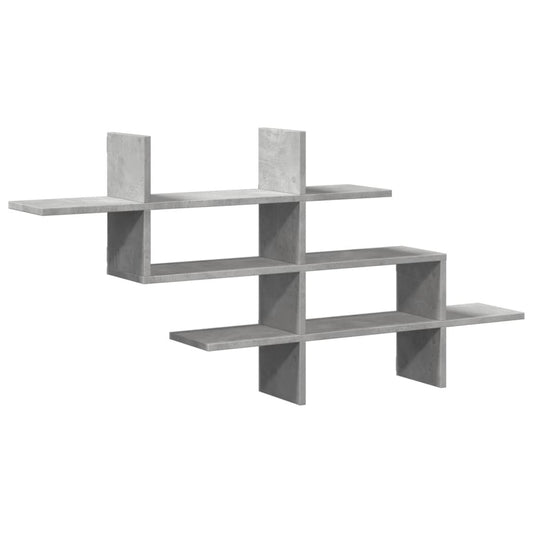 Wall Shelf Concrete Grey 124.5x18x60.5 cm Engineered Wood Wall Shelf Concrete Grey 124.5x18x60.5 cm Engineered Wood