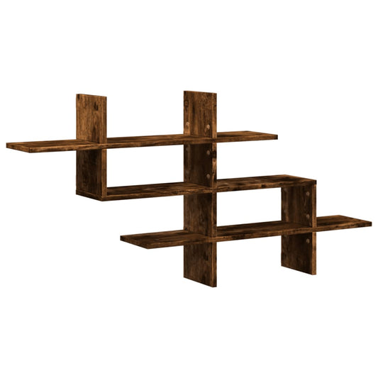 Wall Shelf Smoked Oak 124.5x18x60.5 cm Engineered Wood Wall Shelf Smoked Oak 124.5x18x60.5 cm Engineered Wood