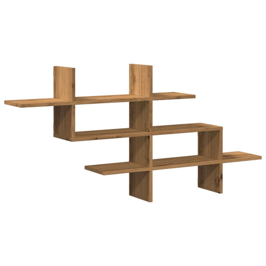 Wall Shelf Artisian Oak 124.5x18x60.5 cm Engineered Wood Wall Shelf Artisian Oak 124.5x18x60.5 cm Engineered Wood