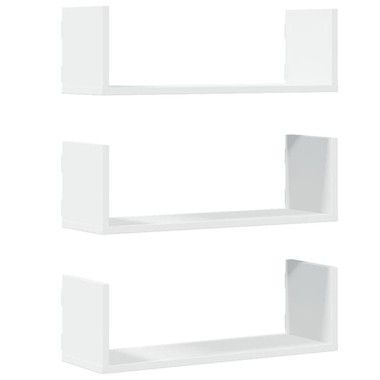 Wall Shelves 3 pcs White 58x18x18 cm Engineered Wood Wall Shelves 3 pcs White 58x18x18 cm Engineered Wood