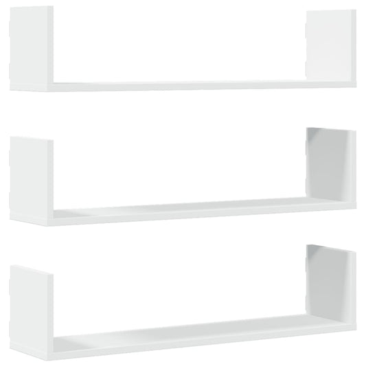 Wall Shelves 3 pcs White 80x18x18 cm Engineered Wood Wall Shelves 3 pcs White 80x18x18 cm Engineered Wood