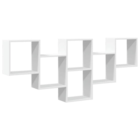 Wall Shelf White 159x18x66 cm Engineered Wood Wall Shelf White 159x18x66 cm Engineered Wood