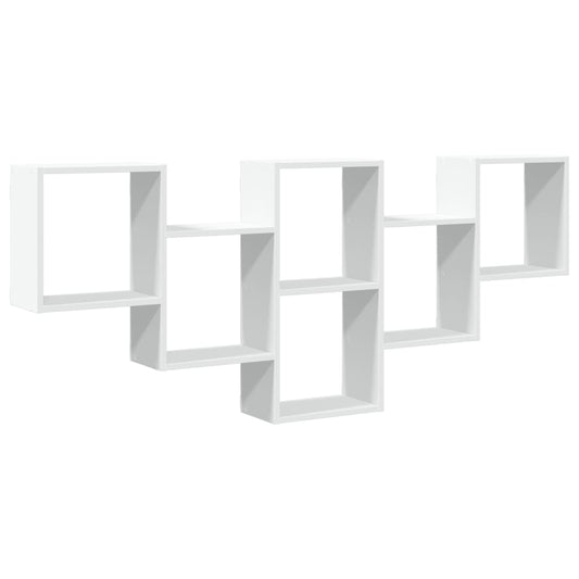 Wall Shelf White 159x18x66 cm Engineered Wood Wall Shelf White 159x18x66 cm Engineered Wood