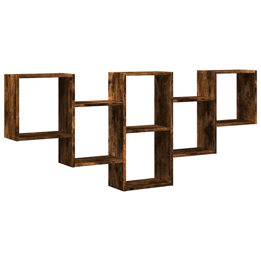 Wall Shelf Smoked Oak 159x18x66 cm Engineered Wood Wall Shelf Smoked Oak 159x18x66 cm Engineered Wood