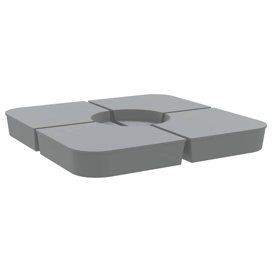 4 Piece Parasol Base Set for Cross Stand Parasol 100 kg PP 4 Piece Parasol Base Set for Cross Stand Parasol 100 kg PP