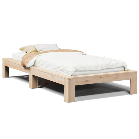 Bed Frame | Natural Wood | Solid Pine Wood | Single | Bed Frame Bed Frame | Natural Wood | Solid Pine Wood | Single | Bed Frame