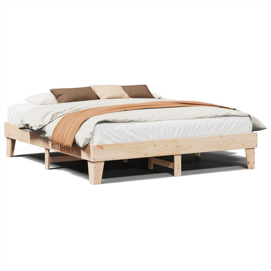Bed Frame without Mattress 200x200 cm Solid Wood Pine Bed Frame without Mattress 200x200 cm Solid Wood Pine