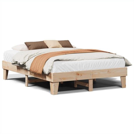 Bed Frame without Mattress 150x200 cm King Size Solid Wood Pine Bed Frame without Mattress 150x200 cm King Size Solid Wood Pine