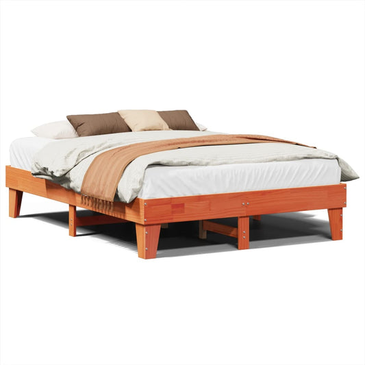 Bed Frame without Mattress Wax Brown 150x200 cm King Size Solid Wood Pine Bed Frame without Mattress Wax Brown 150x200 cm King Size Solid Wood Pine
