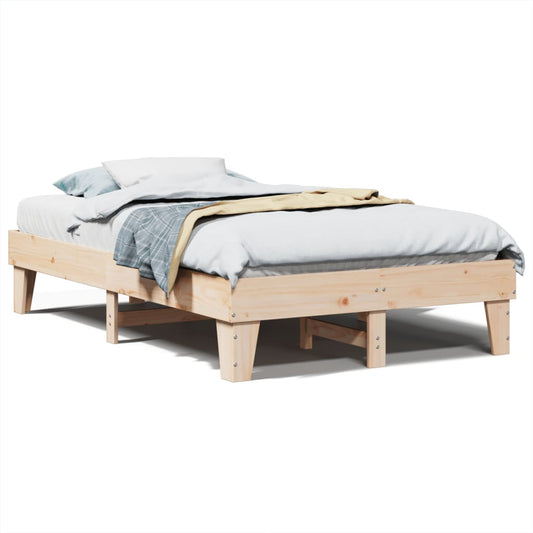 Bed Frame without Mattress 135x190 cm Double Solid Wood Pine Bed Frame without Mattress 135x190 cm Double Solid Wood Pine