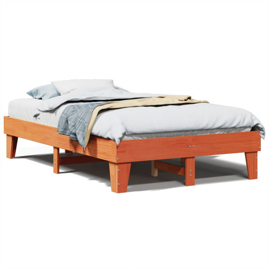 Bed Frame without Mattress Wax Brown 120x190 cm Small Double Solid Wood Pine Bed Frame without Mattress Wax Brown 120x190 cm Small Double Solid Wood Pine