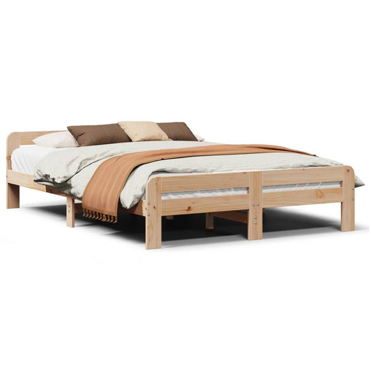Bed Frame without Mattress 150x200 cm King Size Solid Wood Pine Bed Frame without Mattress 150x200 cm King Size Solid Wood Pine