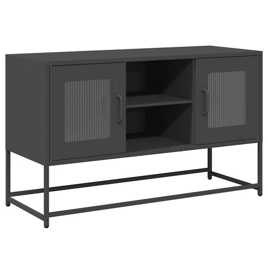 TV Cabinet Black 100.5x39x60.5 cm Steel TV Cabinet Black 100.5x39x60.5 cm Steel