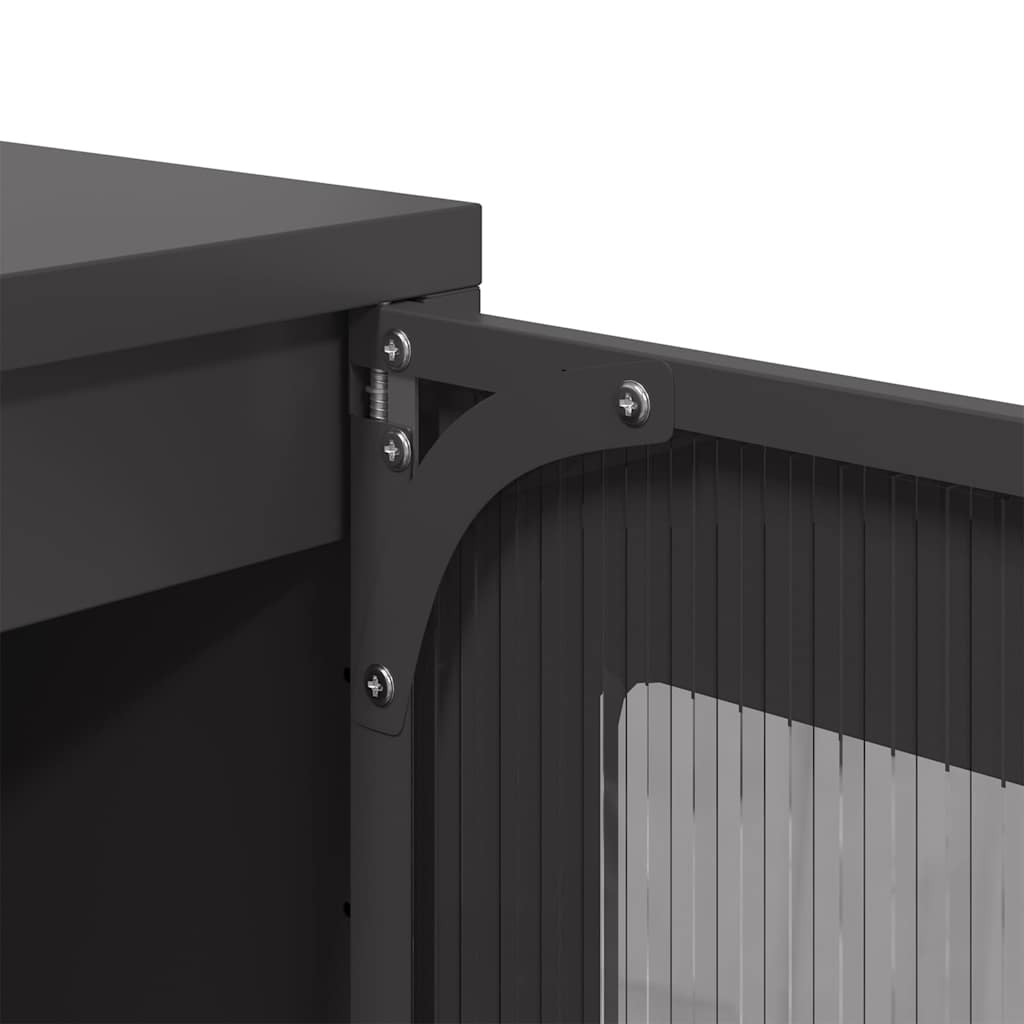 Sideboard Black 100,5x39x107 cm Cold-rolled Steel