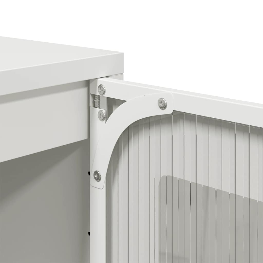 Sideboard White 100,5x39x107 cm Cold-rolled Steel