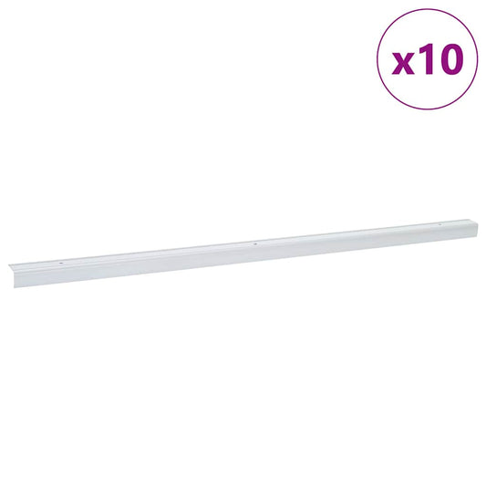 Stair Nosings 10 pcs Silver 67 x 3 x 2 cm Aluminium Stair Nosings 10 pcs Silver 67 x 3 x 2 cm Aluminium