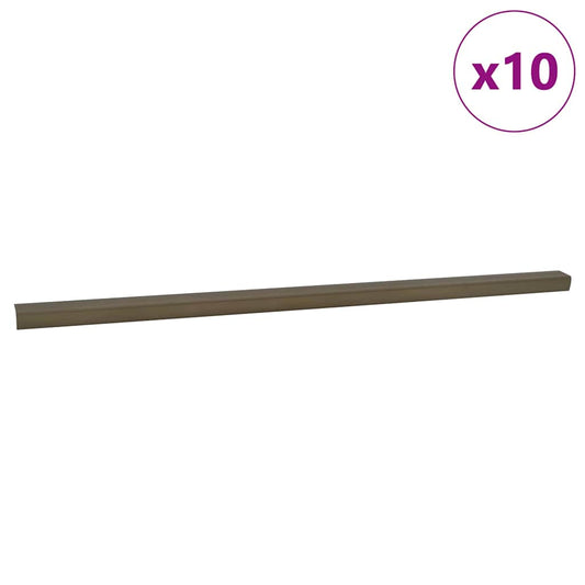 Stair Nosings 10 pcs Brown 67 x 3.5 x 3 cm Aluminium Stair Nosings 10 pcs Brown 67 x 3.5 x 3 cm Aluminium