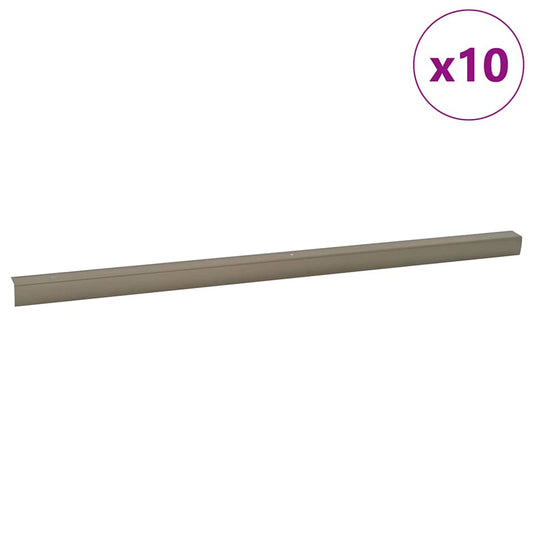 Stair Nosings 10 pcs Champagne 67 x 3.5 x 3 cm Aluminium Stair Nosings 10 pcs Champagne 67 x 3.5 x 3 cm Aluminium