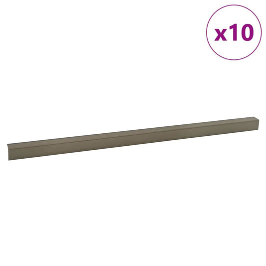 Stair Nosings 10 pcs Champagne 67 x 3 x 2 cm Aluminium Stair Nosings 10 pcs Champagne 67 x 3 x 2 cm Aluminium