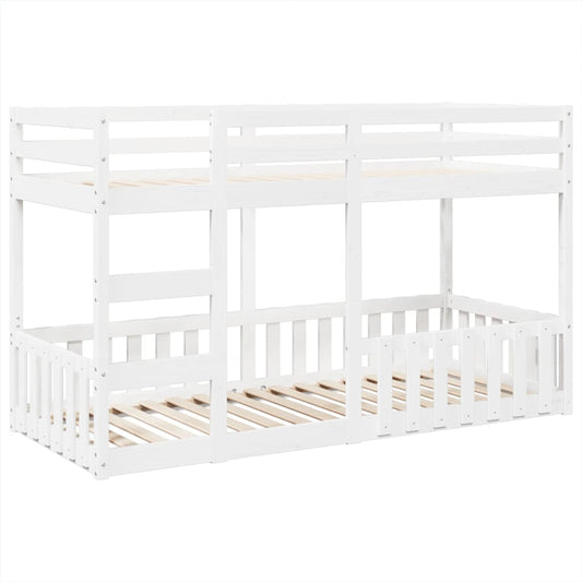 Bunk Bed White 80x200 cm Solid Wood Pine Bunk Bed White 80x200 cm Solid Wood Pine